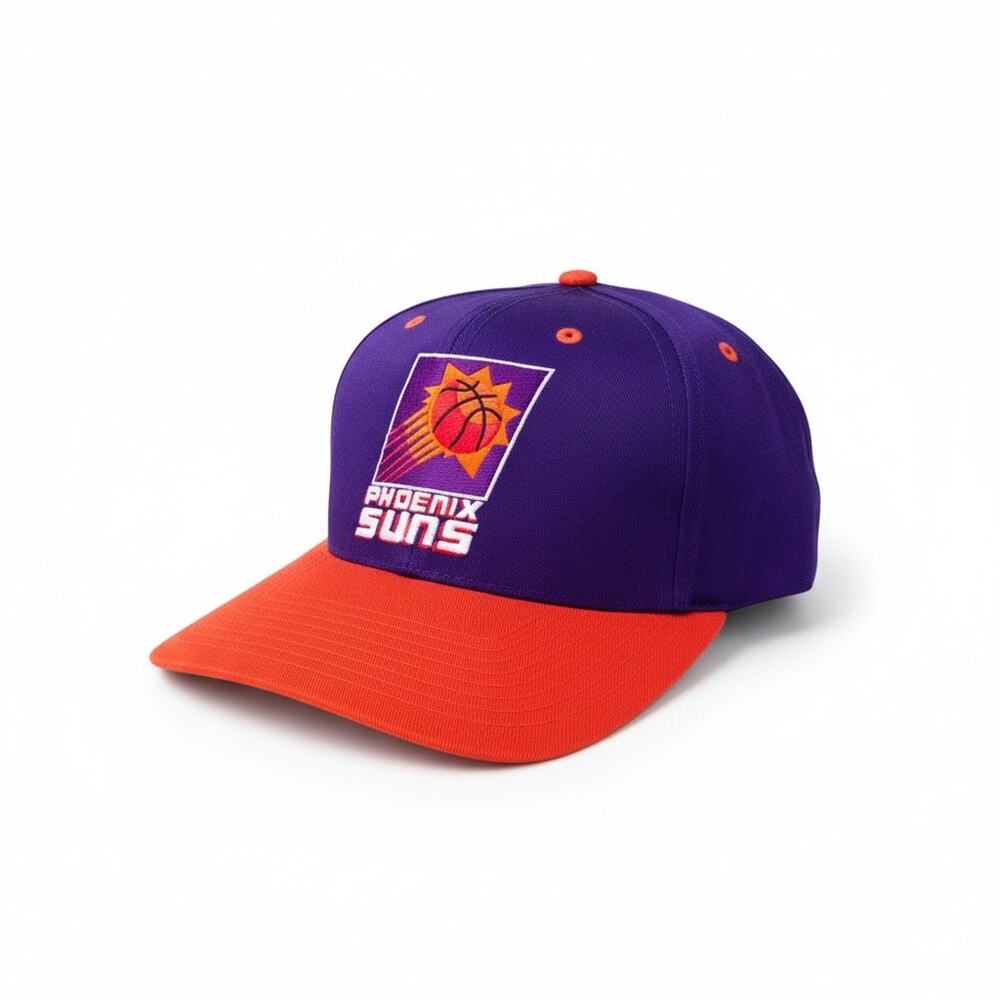 Vintage Phoenix Suns Snapback Hat NBA Retro‎ Script Cap Bright Purple & Orange